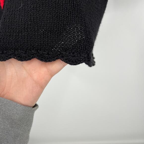 Vintage NutCracker Tunic Sweater Christmas Tree Beaded Embroidery Women's Medium - Picture 6 of 9